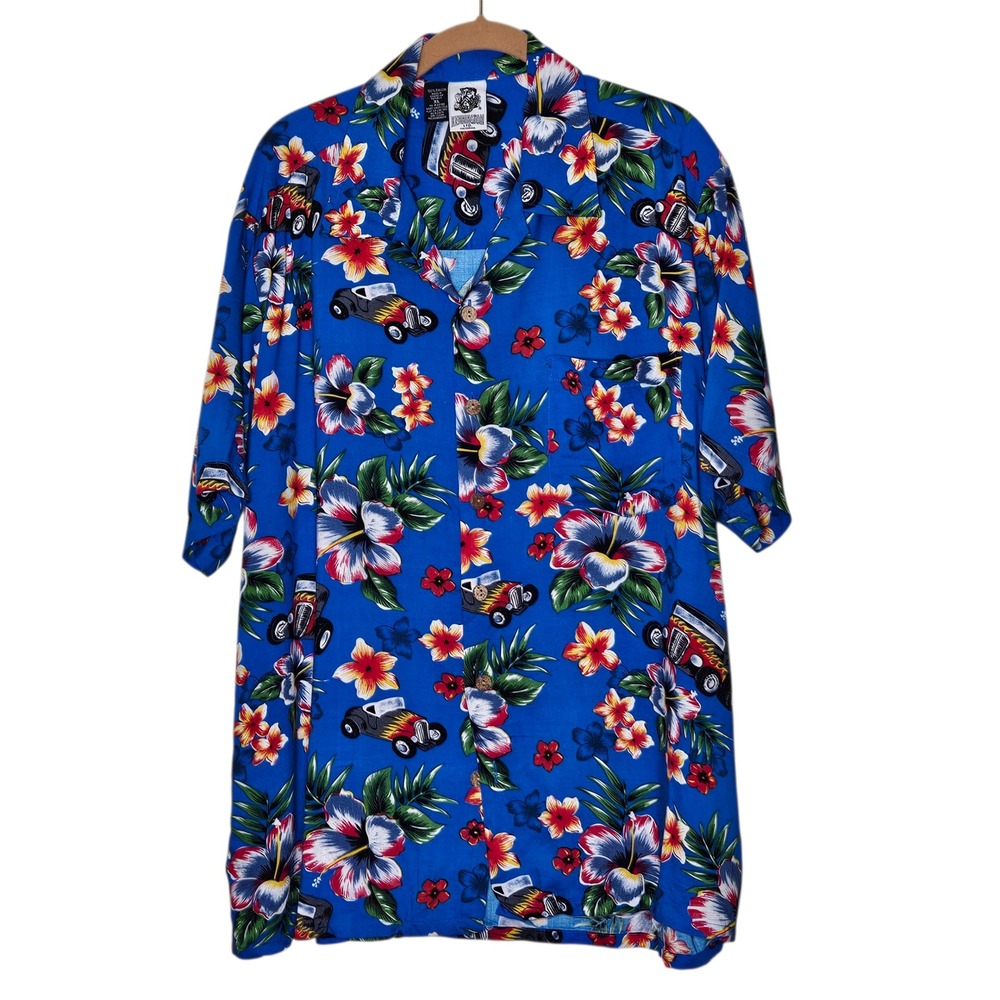 Kennington LTD California XL Hot Rod Pin Up‎ Girl Hawaiian Shirt